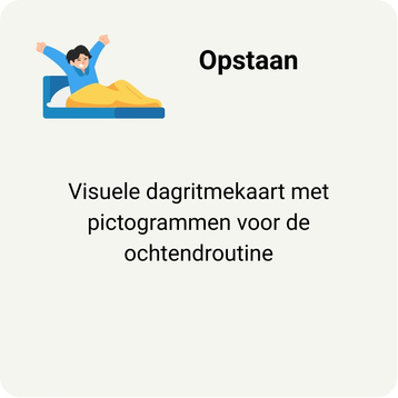 Linktegel naar de visuele dagritmekaart opstaan