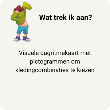 Linktegel naar de visuele dagritmekaart wat trek ik aan