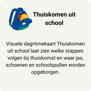 Linktegel naar de visuele dagritmekaart Thuiskomen uit school