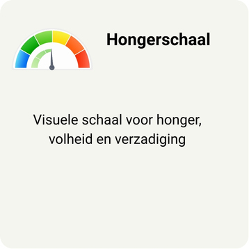 Tegel naar de pagina met de hongerschaal