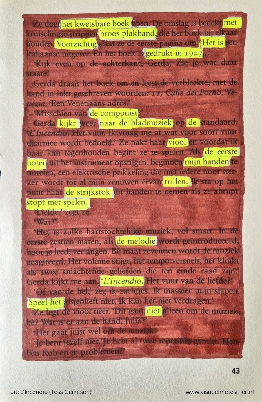 stiftgedicht L'Incendio