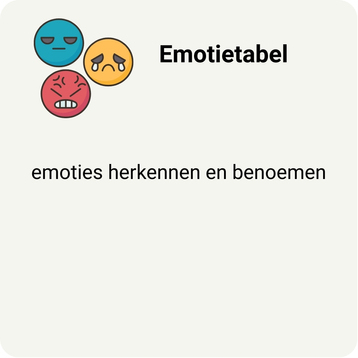 Tegel naar de pagina van de emotietabel