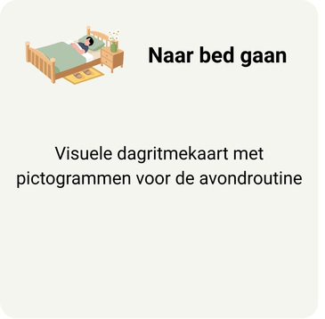 Linktegel naar de visuele dagritmekaart naar bed gaan