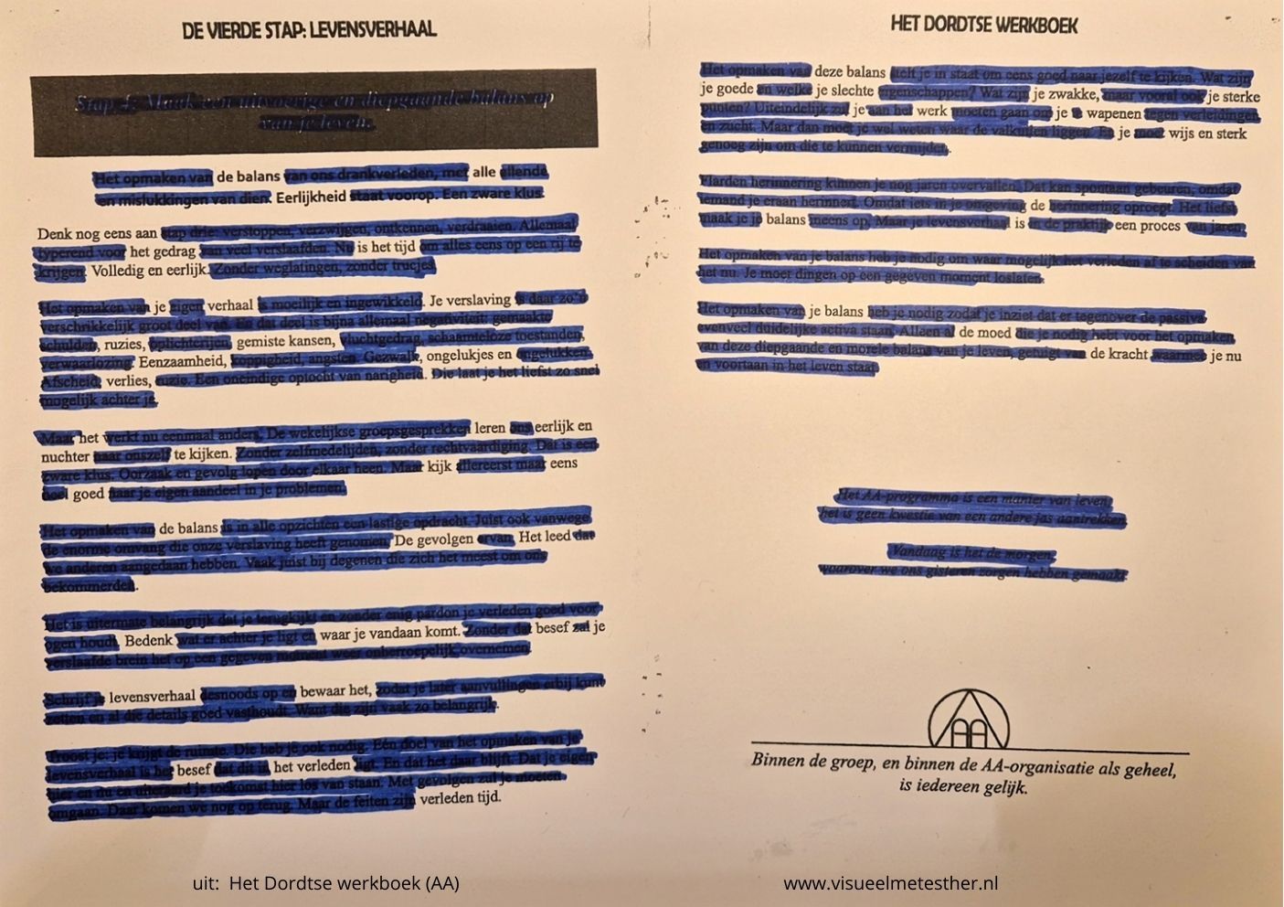 stiftgedicht stap één AA