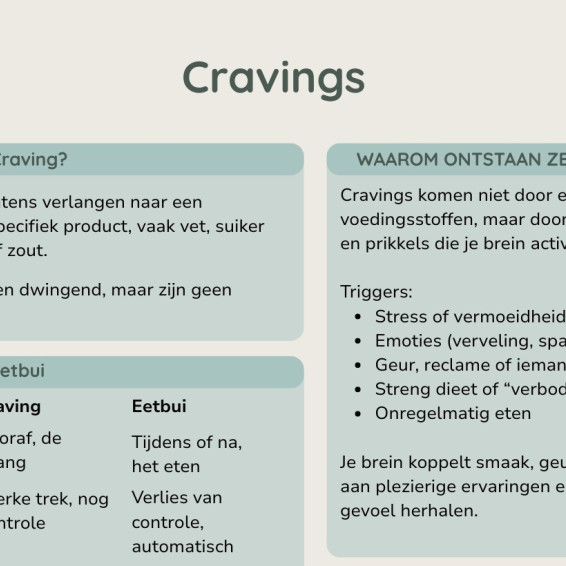 ga naar cravings kennisplaat