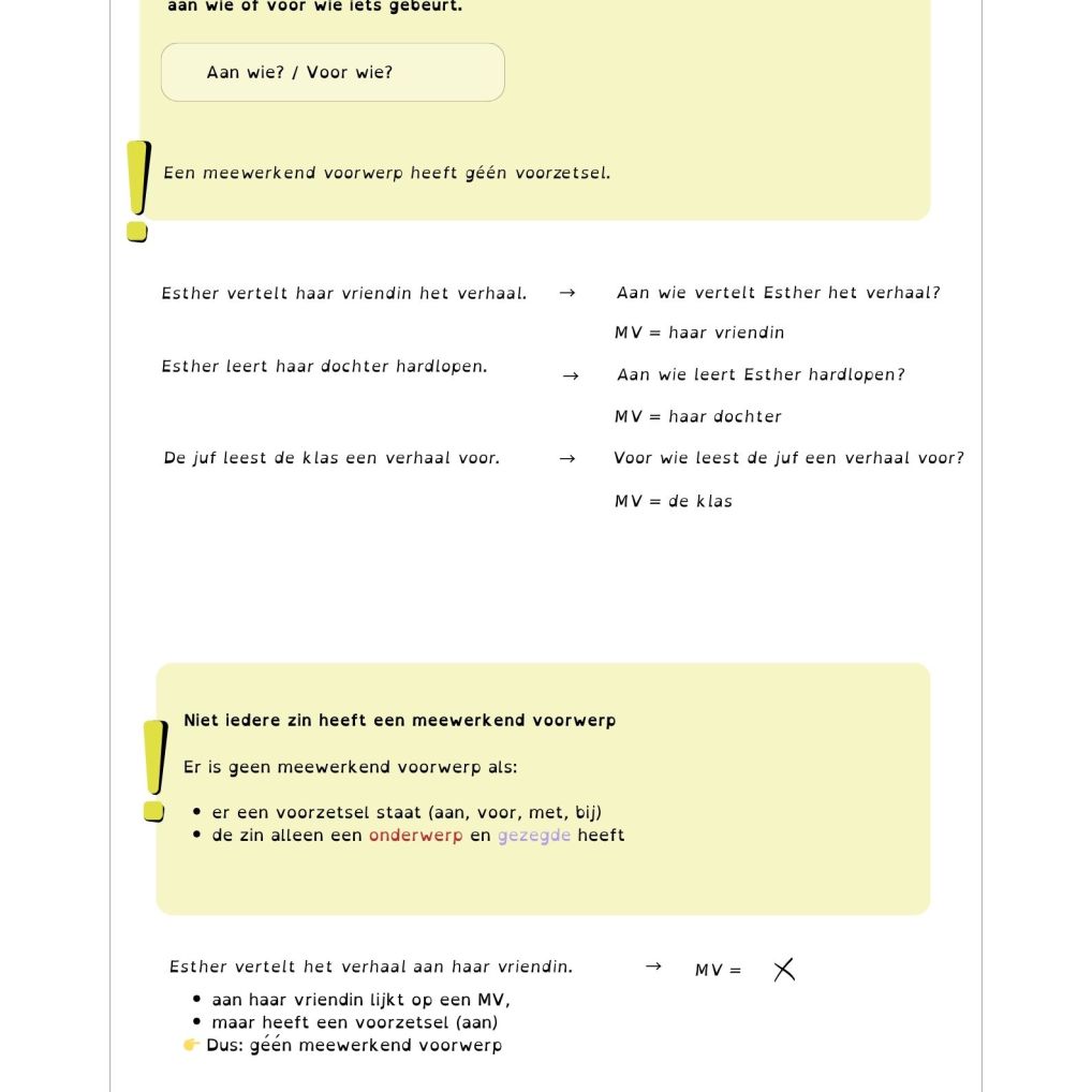 link naar meewerkend voorwerp