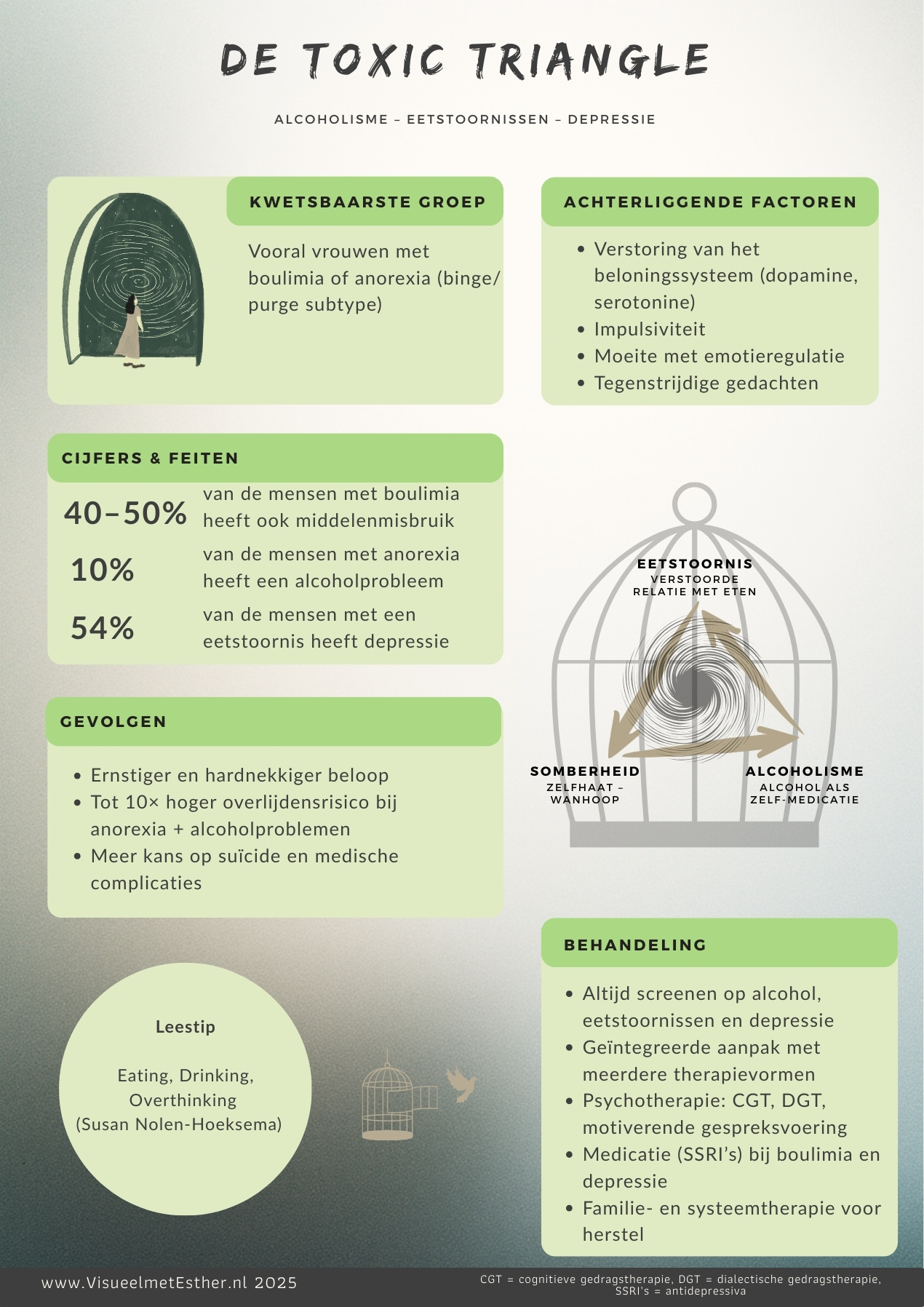 Kennisplaat over de 12 stappen naar herstel