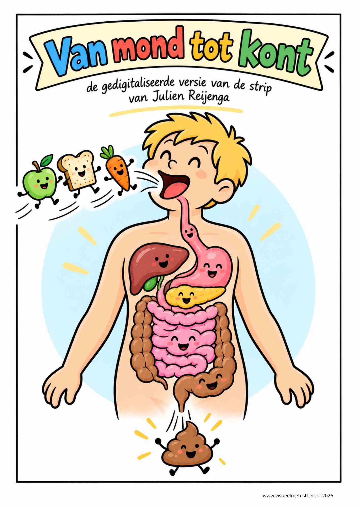 STRIP pagina 1 van mond tot kont - Spijsvertering