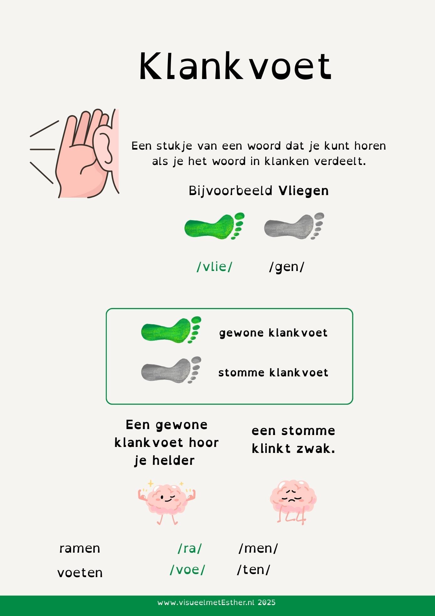 Kennisplaat dyslexie klankvoet