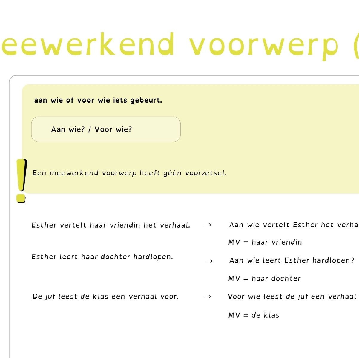 ga naar kennisplaat meewerkend voorwerp