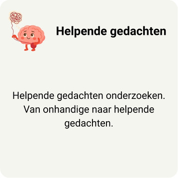 Tegel naar de pagina helpende gedachten