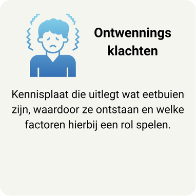 tegel met de link naar de pagina met ontwenningsklachten