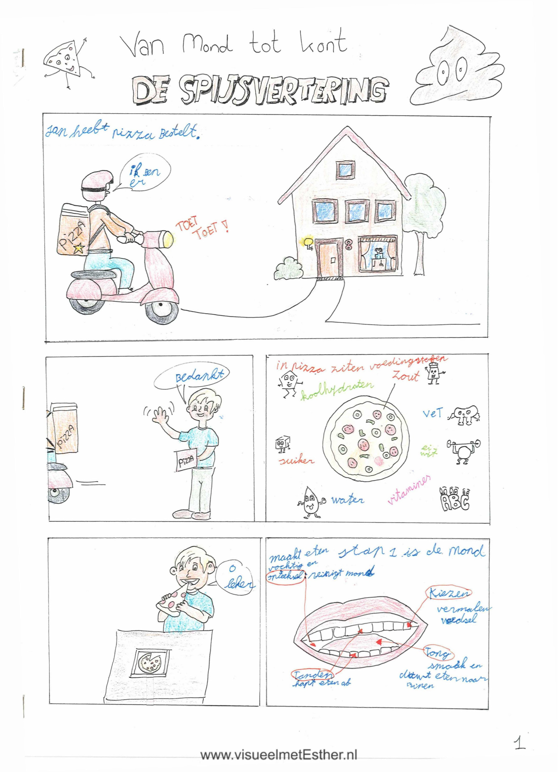 STRIP pagina 1 van mond tot kont - Spijsvertering