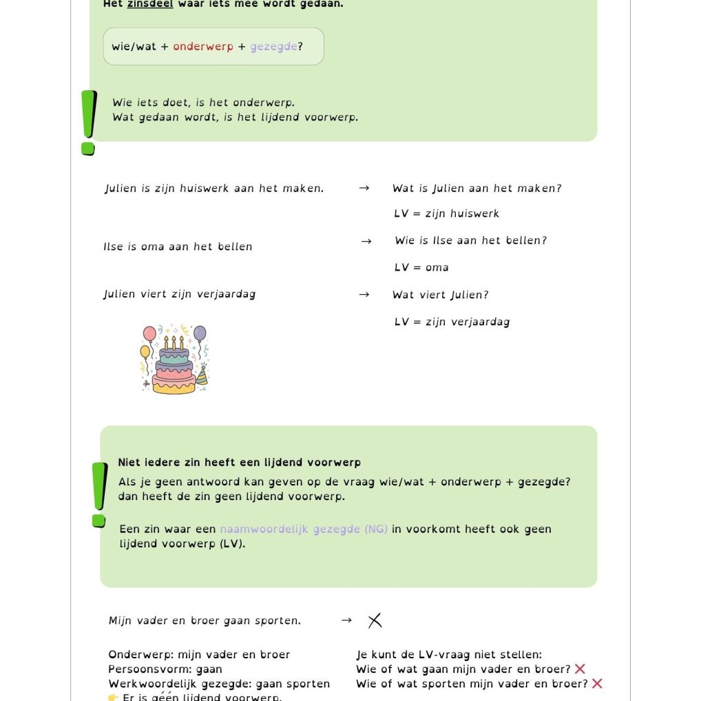 link naar lijdend voorwerp