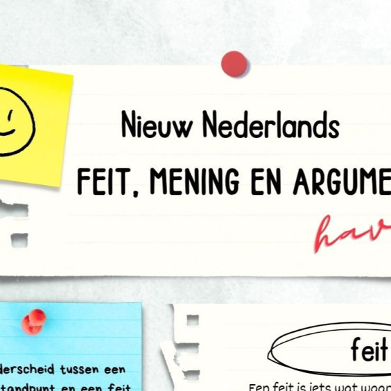 Bekijk de kennisplaat over feit mening en argument - tekstbegrip