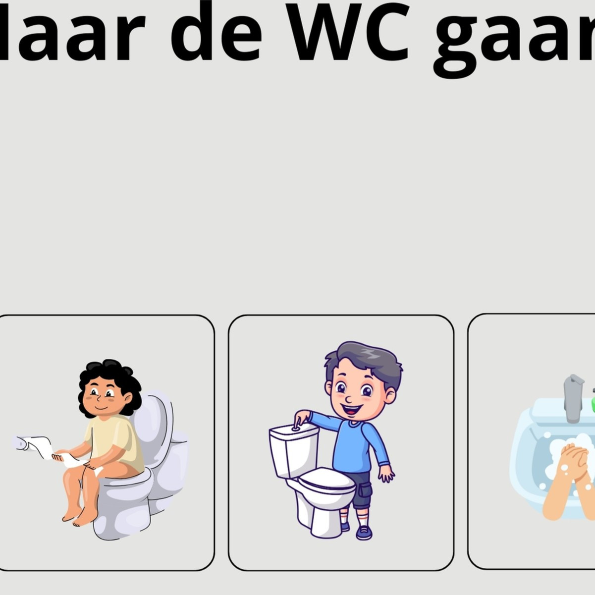 ga naar kennisplaat naar de wc gaan