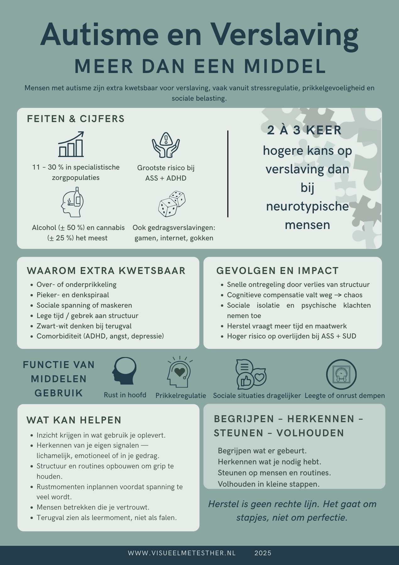 Infographic Autisme en verslaving